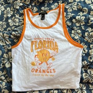 Large Graphic Forever 21 Crop Top